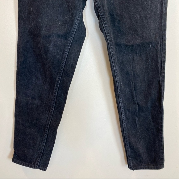 Vintage Levis Jeans Womens 7M Black Denim High Rise USA 90s Mom Classic Preppy - Picture 3 of 9